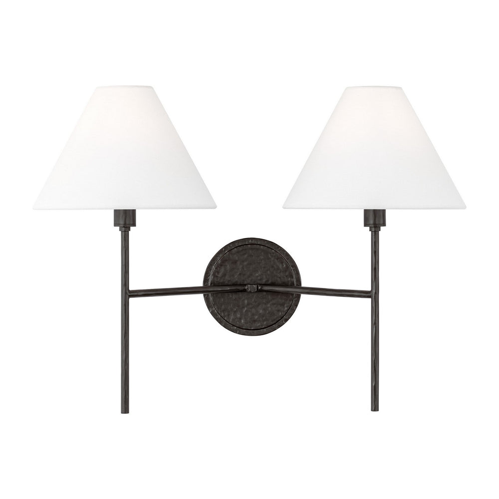 Visual Comfort Studio Canada - Two Light Wall Sconce - Ridgewood - Aged Iron- Union Lighting Luminaires Decor