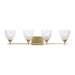 Visual Comfort Studio Canada - Four Light Vanity - Toffino - Satin Brass- Union Lighting Luminaires Decor
