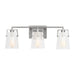 Visual Comfort Studio Canada - Three Light Vanity - Crofton - Brushed Nickel- Union Lighting Luminaires Decor