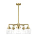 Visual Comfort Studio Canada - Five Light Chandelier - Anders - Satin Brass- Union Lighting Luminaires Decor