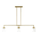 Visual Comfort Studio Canada - Four Light Chandelier - Anders - Satin Brass- Union Lighting Luminaires Decor