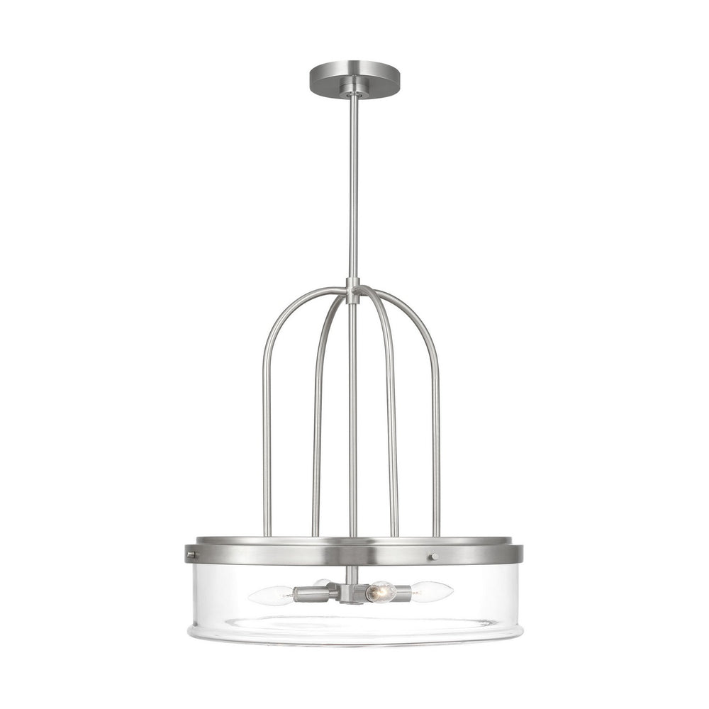 Visual Comfort Studio Canada - Four Light Pendant - Anders - Brushed Nickel- Union Lighting Luminaires Decor