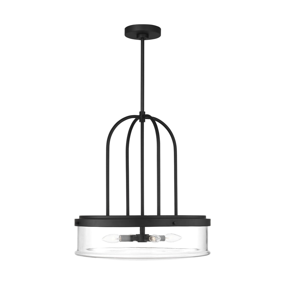 Visual Comfort Studio Canada - Four Light Pendant - Anders - Midnight Black- Union Lighting Luminaires Decor