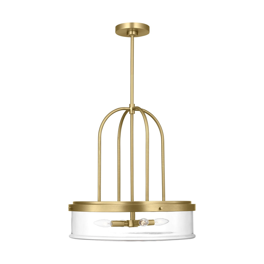 Visual Comfort Studio Canada - Four Light Pendant - Anders - Satin Brass- Union Lighting Luminaires Decor