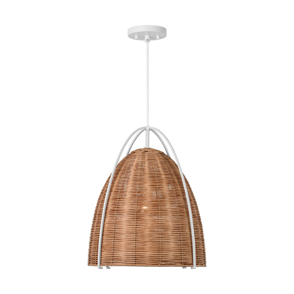 Visual Comfort Studio Canada - One Light Pendant - Norman - Chalk Wicker- Union Lighting Luminaires Decor
