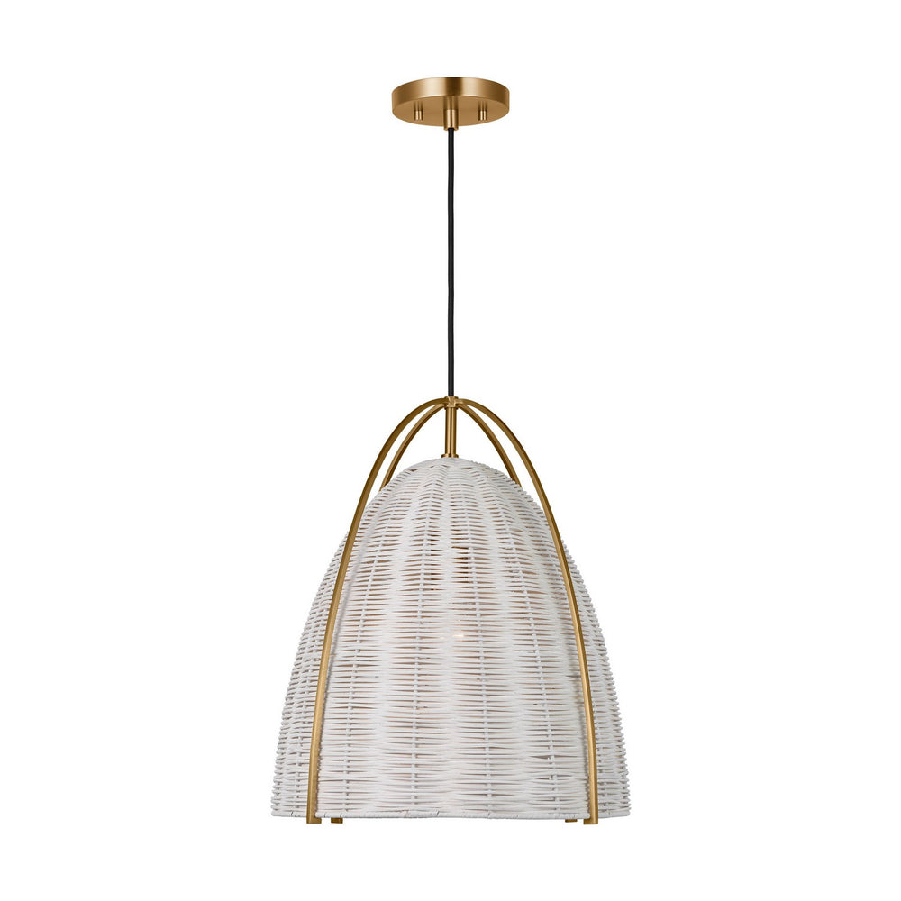 Visual Comfort Studio Canada - One Light Pendant - Norman - Chalk Wicker- Union Lighting Luminaires Decor