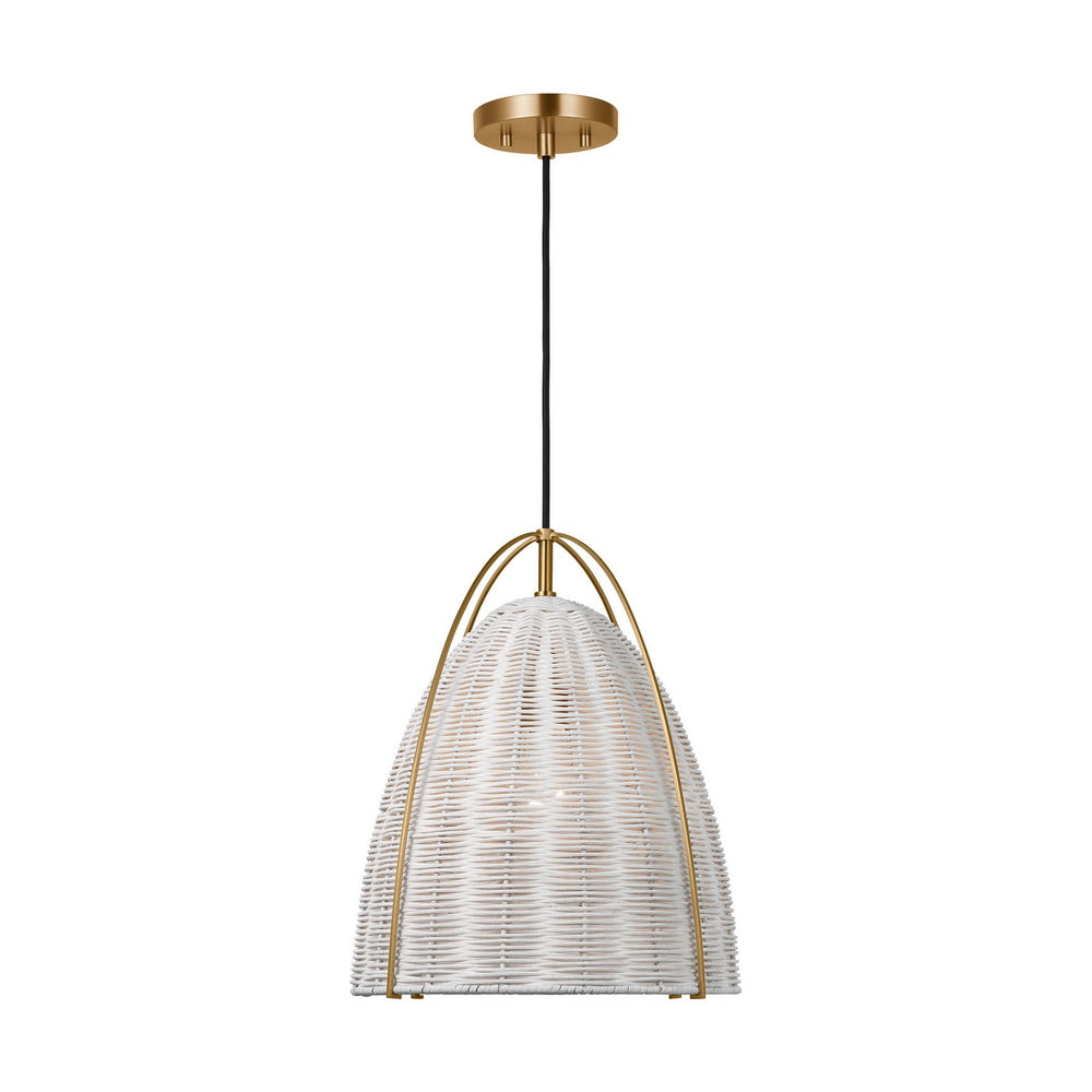 Visual Comfort Studio Canada - One Light Pendant - Norman - Chalk Wicker- Union Lighting Luminaires Decor