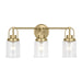 Visual Comfort Studio Canada - Three Light Vanity - Anders - Satin Brass- Union Lighting Luminaires Decor