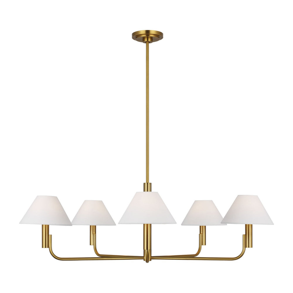 Visual Comfort Studio Canada - Five Light Chandelier - Colfax - Burnished Brass- Union Lighting Luminaires Decor