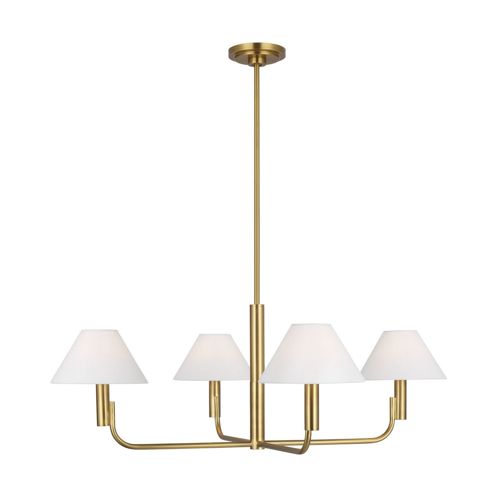 Visual Comfort Studio Canada - Four Light Chandelier - Colfax - Burnished Brass- Union Lighting Luminaires Decor