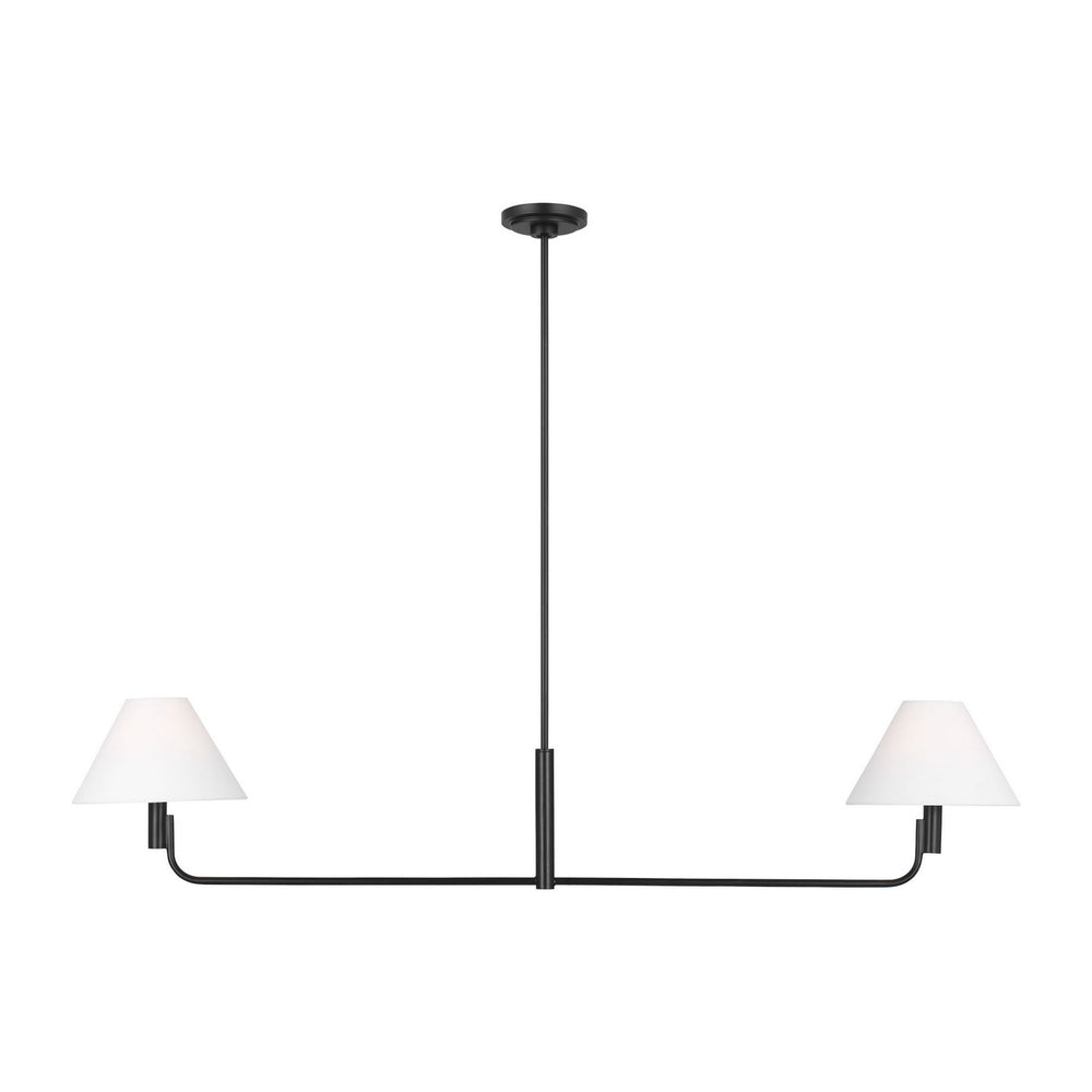 Visual Comfort Studio Canada - Two Light Linear Chandelier - Colfax - Aged Iron- Union Lighting Luminaires Decor
