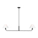 Visual Comfort Studio Canada - Two Light Linear Chandelier - Colfax - Aged Iron- Union Lighting Luminaires Decor