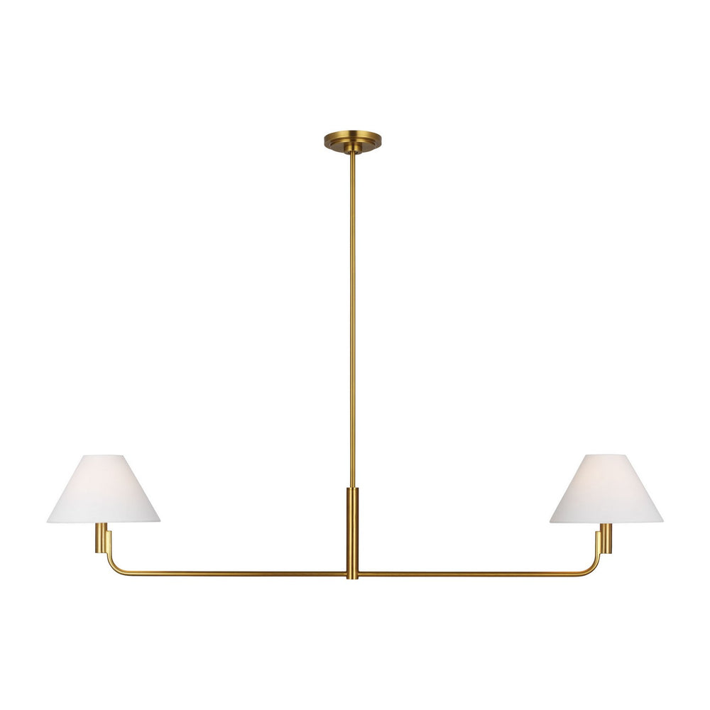 Visual Comfort Studio Canada - Two Light Linear Chandelier - Colfax - Burnished Brass- Union Lighting Luminaires Decor