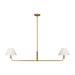 Visual Comfort Studio Canada - Two Light Linear Chandelier - Colfax - Burnished Brass- Union Lighting Luminaires Decor