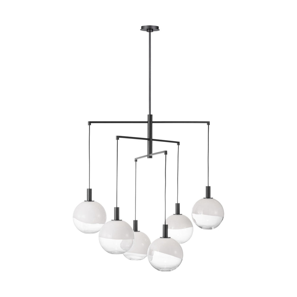 Visual Comfort Studio Canada - Six Light Chandelier - Torian - Aged Iron- Union Lighting Luminaires Decor