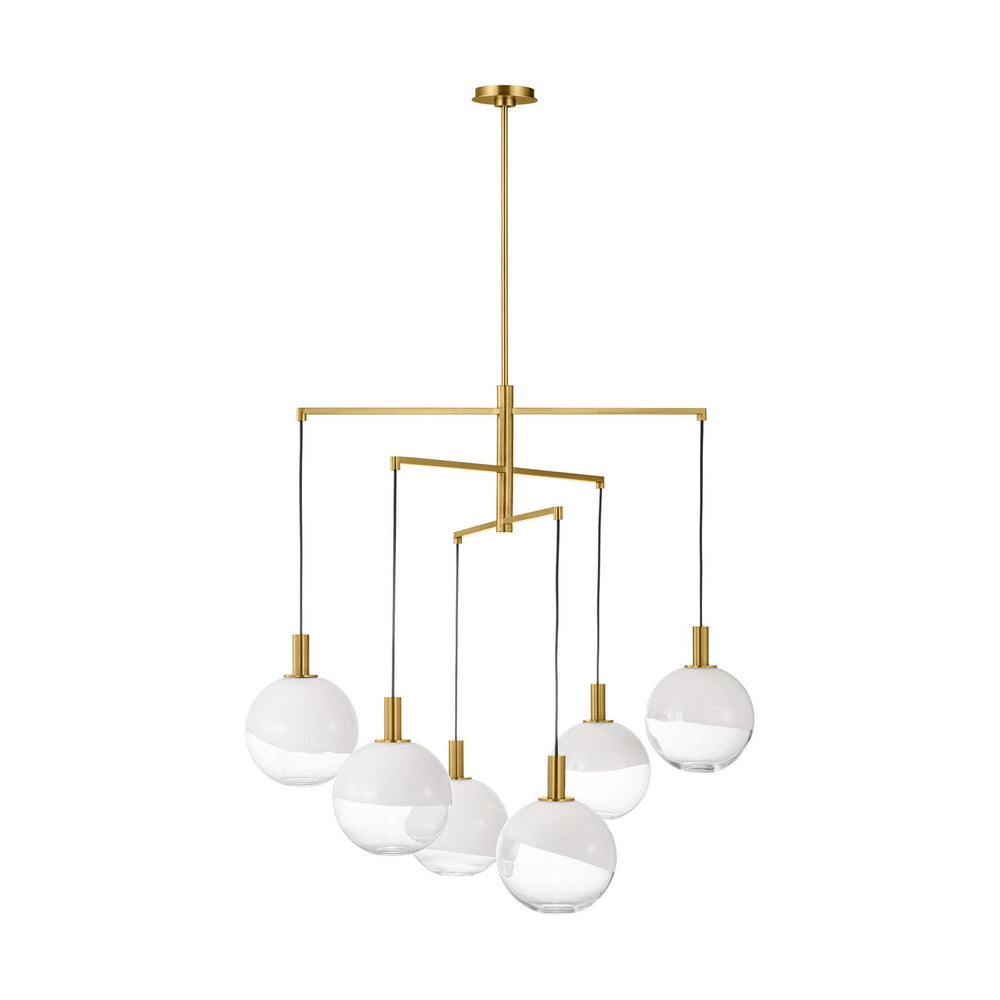Visual Comfort Studio Canada - Six Light Chandelier - Torian - Burnished Brass- Union Lighting Luminaires Decor