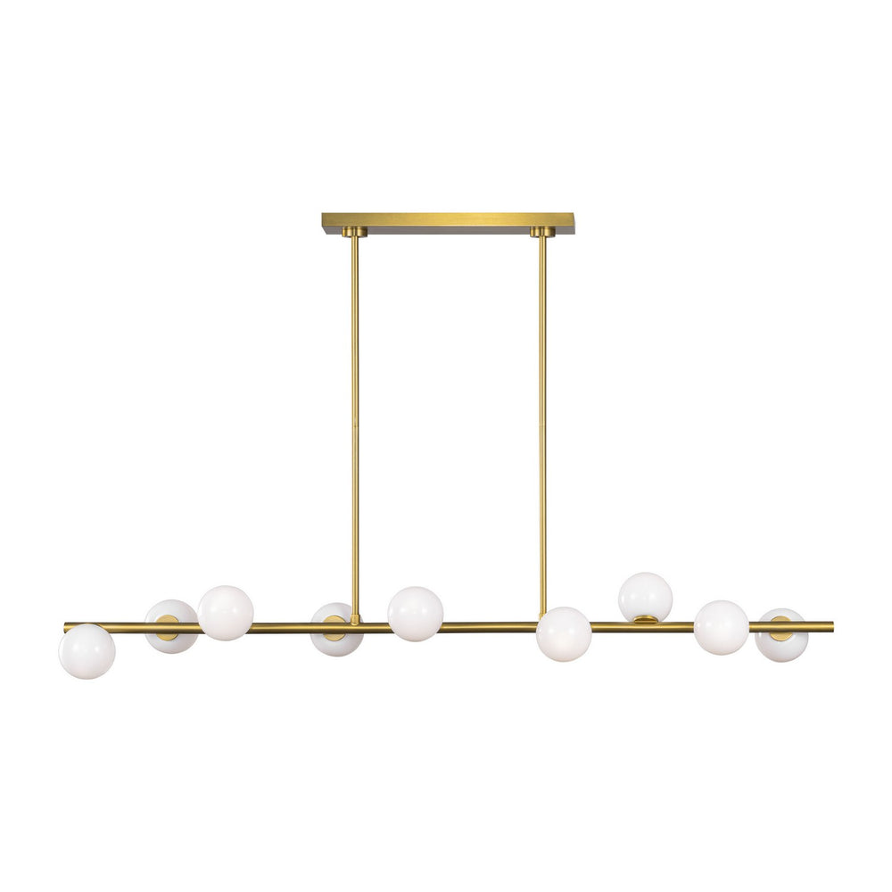 Visual Comfort Studio Canada - Nine Light Linear Chandelier - Altair - Burnished Brass- Union Lighting Luminaires Decor