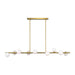 Visual Comfort Studio Canada - Nine Light Linear Chandelier - Altair - Burnished Brass- Union Lighting Luminaires Decor