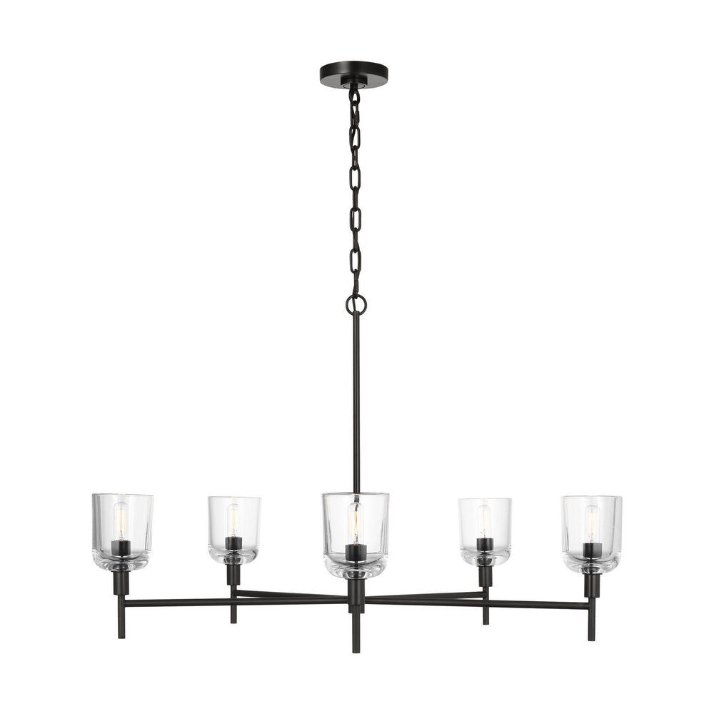 Visual Comfort Studio Canada - Five Light Chandelier - Hartley - Aged Iron- Union Lighting Luminaires Decor