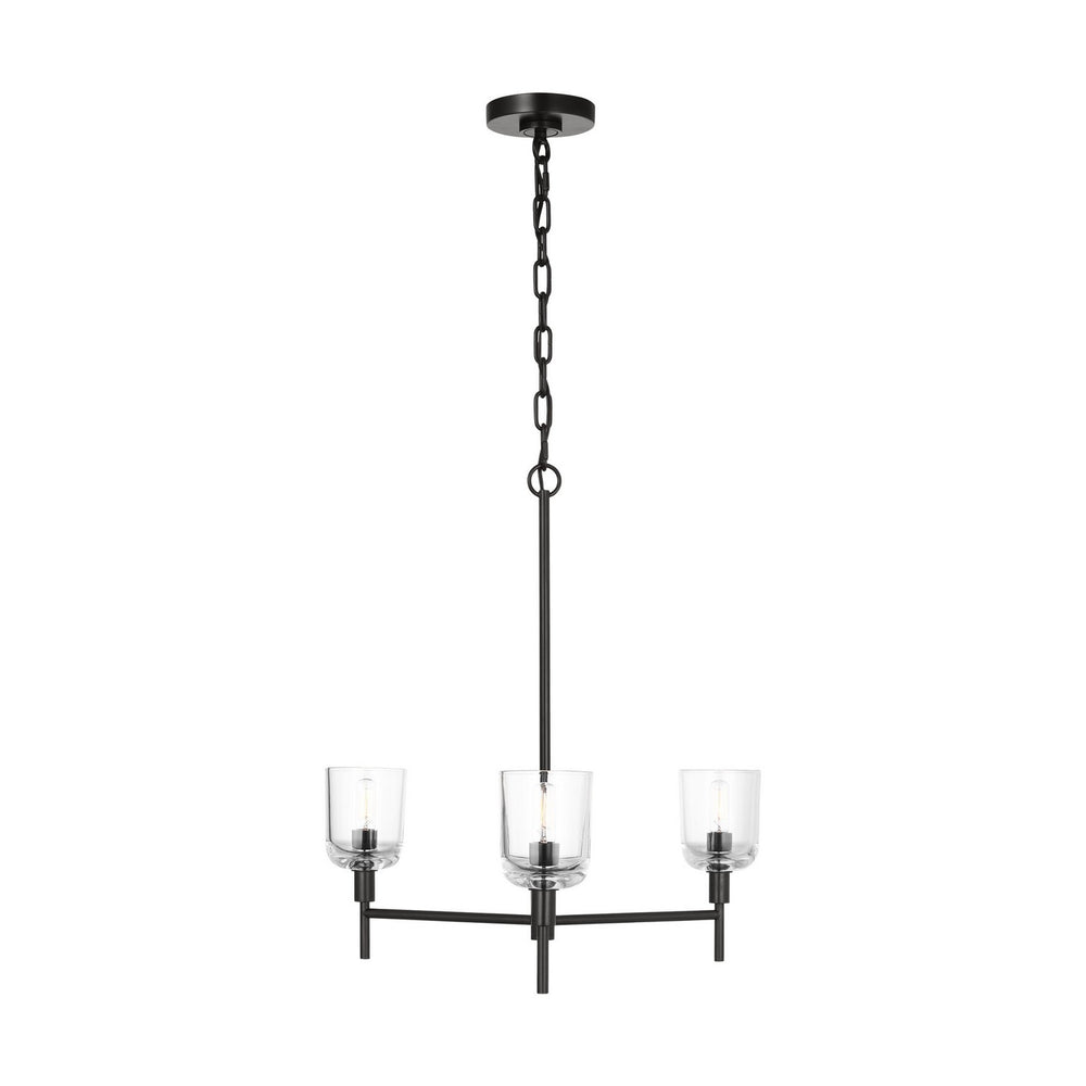 Visual Comfort Studio Canada - Three Light Chandelier - Hartley - Aged Iron- Union Lighting Luminaires Decor