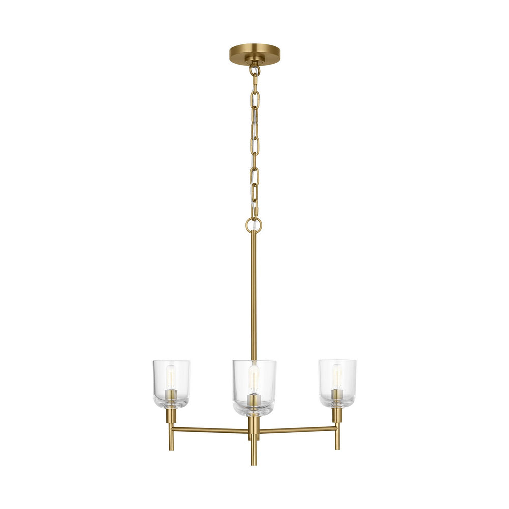 Visual Comfort Studio Canada - Three Light Chandelier - Hartley - Burnished Brass- Union Lighting Luminaires Decor