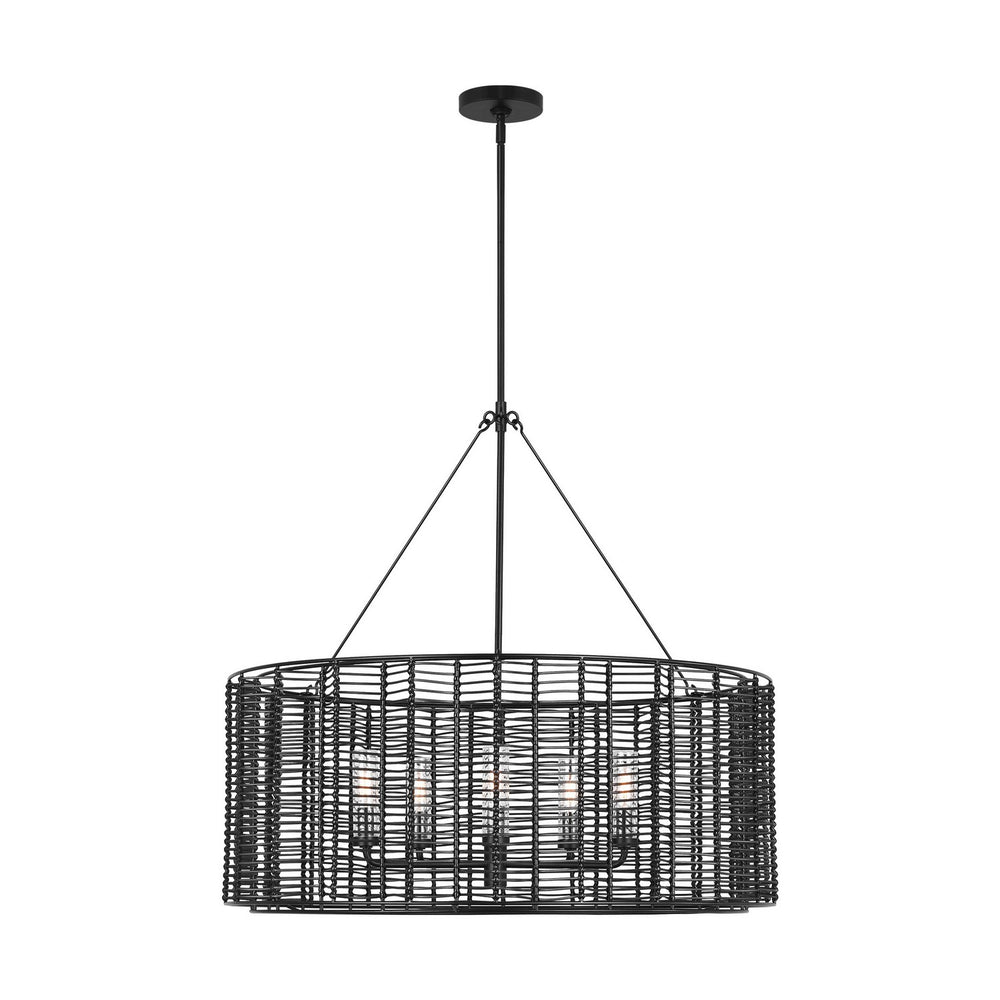 Visual Comfort Studio Canada - Five Light Chandelier - Winslow - Midnight Black- Union Lighting Luminaires Decor