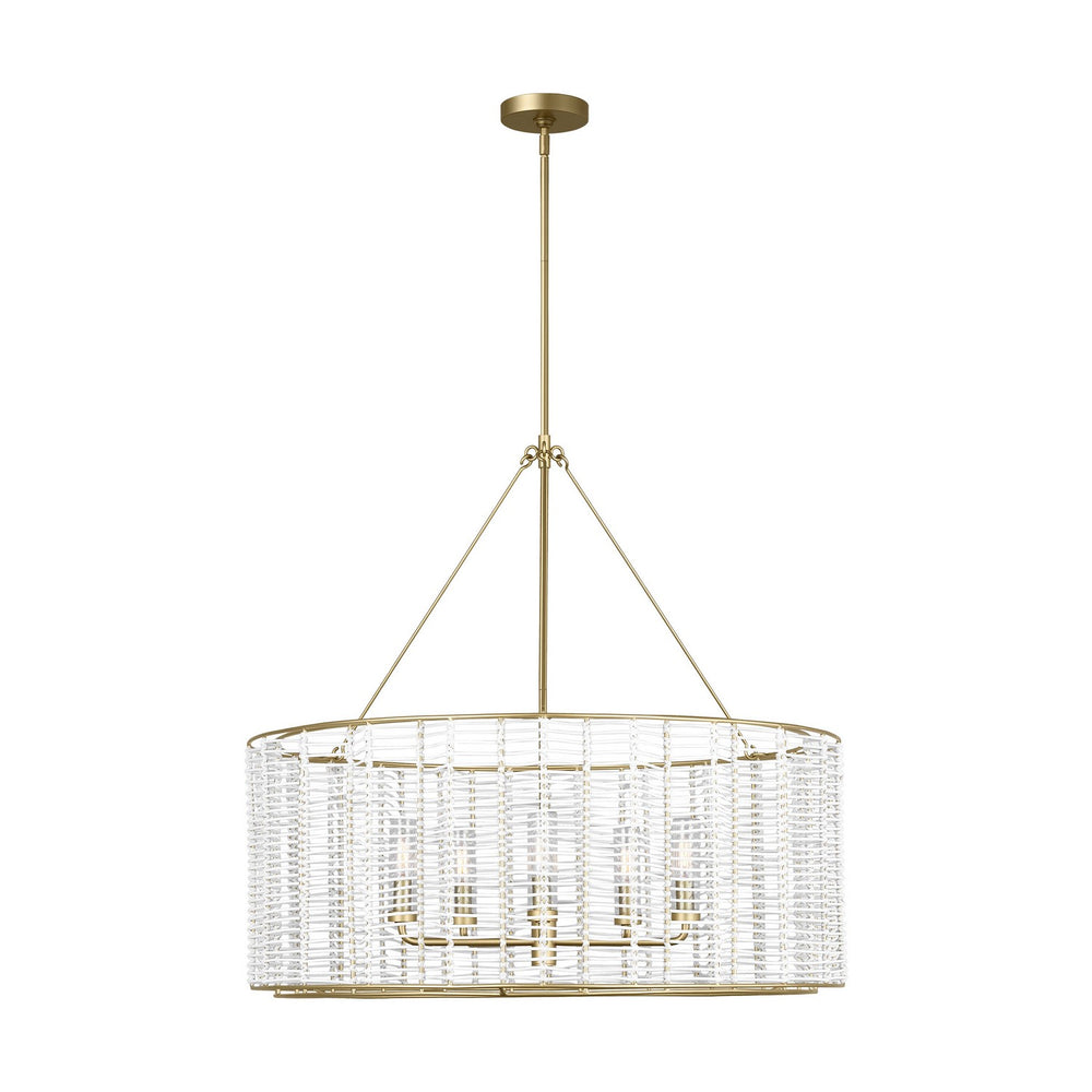 Visual Comfort Studio Canada - Five Light Chandelier - Winslow - Powder-Coated Brass- Union Lighting Luminaires Decor