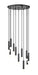Z-Lite Canada - 11 Light Chandelier - Stari - Matte Black- Union Lighting Luminaires Decor