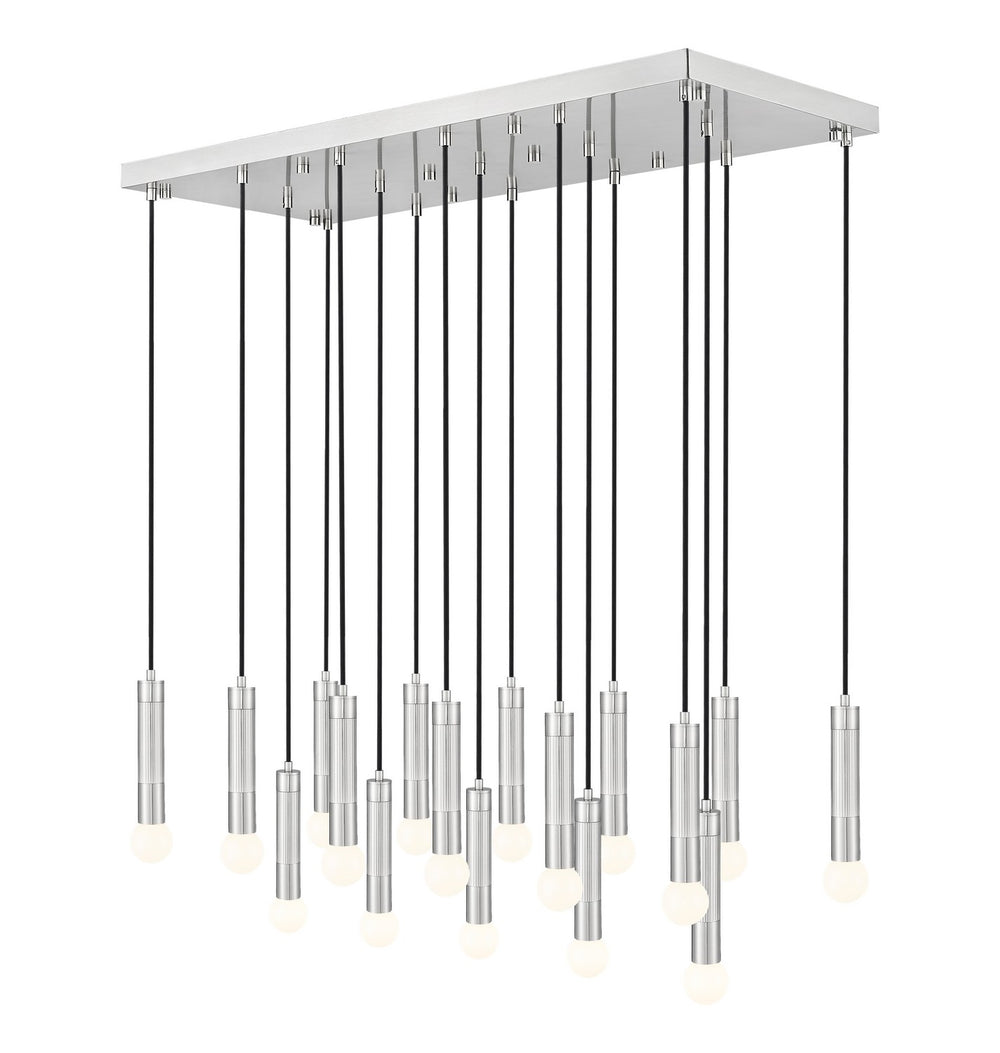 Z-Lite Canada - 17 Light Linear Chandelier - Stari - Brushed Nickel- Union Lighting Luminaires Decor