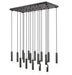Z-Lite Canada - 17 Light Linear Chandelier - Stari - Matte Black- Union Lighting Luminaires Decor