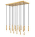 Z-Lite Canada - 17 Light Linear Chandelier - Stari - Modern Gold- Union Lighting Luminaires Decor