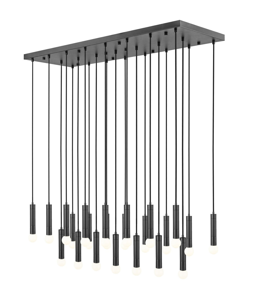 Z-Lite Canada - 23 Light Linear Chandelier - Stari - Matte Black- Union Lighting Luminaires Decor