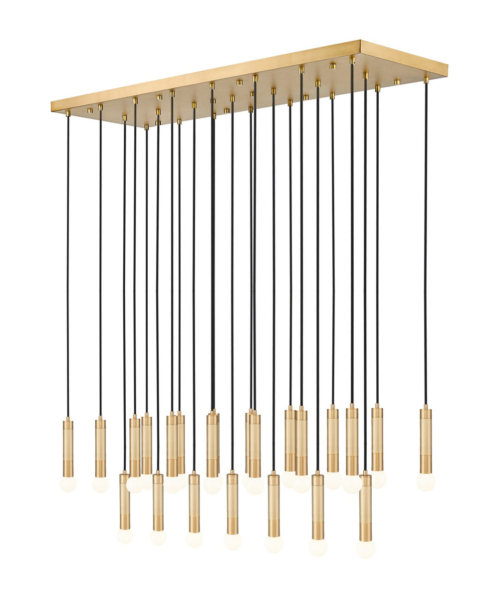Z-Lite Canada - 23 Light Linear Chandelier - Stari - Modern Gold- Union Lighting Luminaires Decor