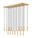 Z-Lite Canada - 23 Light Linear Chandelier - Stari - Modern Gold- Union Lighting Luminaires Decor