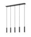 Z-Lite Canada - Five Light Linear Chandelier - Stari - Matte Black- Union Lighting Luminaires Decor
