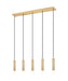 Z-Lite Canada - Five Light Linear Chandelier - Stari - Modern Gold- Union Lighting Luminaires Decor