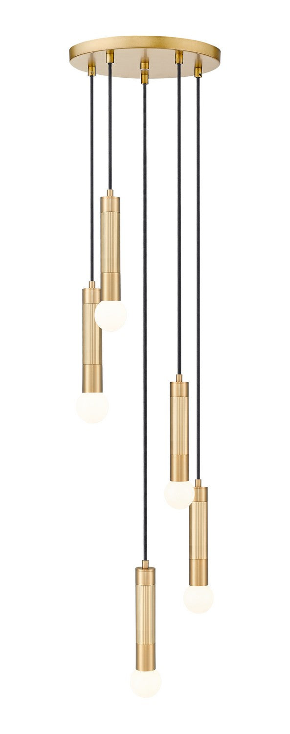 Z-Lite Canada - Five Light Chandelier - Stari - Modern Gold- Union Lighting Luminaires Decor