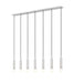 Z-Lite Canada - Seven Light Linear Chandelier - Stari - Brushed Nickel- Union Lighting Luminaires Decor