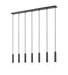 Z-Lite Canada - Seven Light Linear Chandelier - Stari - Matte Black- Union Lighting Luminaires Decor