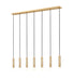 Z-Lite Canada - Seven Light Linear Chandelier - Stari - Modern Gold- Union Lighting Luminaires Decor