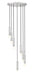 Z-Lite Canada - Seven Light Chandelier - Stari - Brushed Nickel- Union Lighting Luminaires Decor