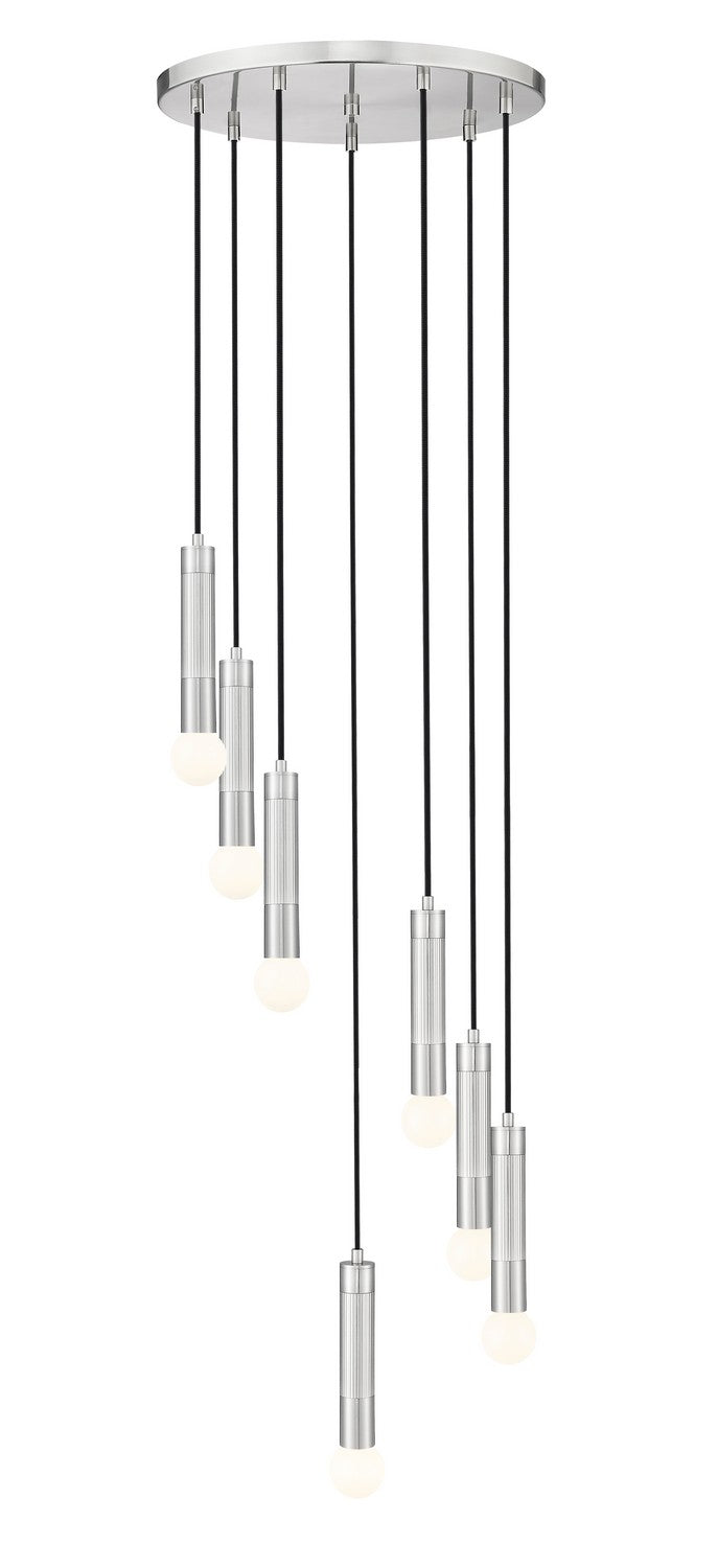 Z-Lite Canada - Seven Light Chandelier - Stari - Brushed Nickel- Union Lighting Luminaires Decor
