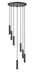 Z-Lite Canada - Seven Light Chandelier - Stari - Matte Black- Union Lighting Luminaires Decor