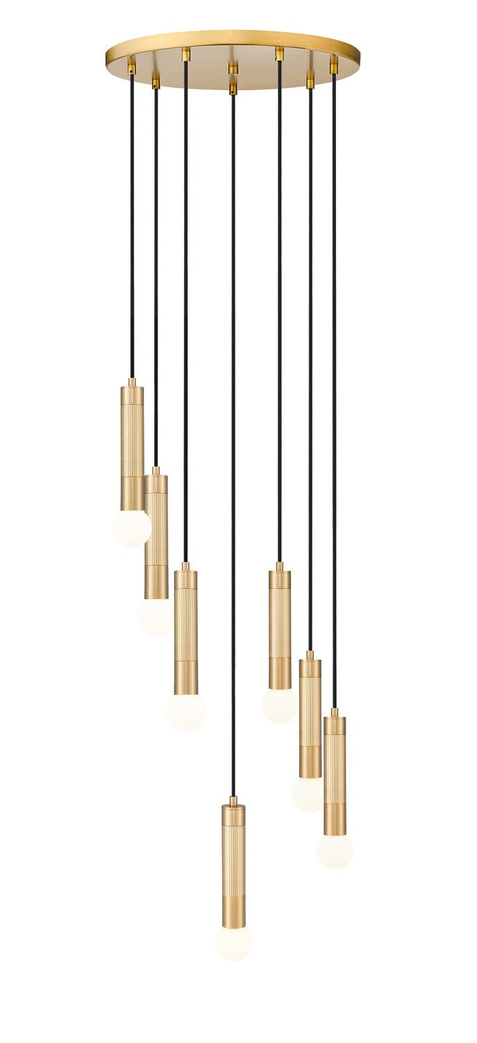 Z-Lite Canada - Seven Light Chandelier - Stari - Modern Gold- Union Lighting Luminaires Decor