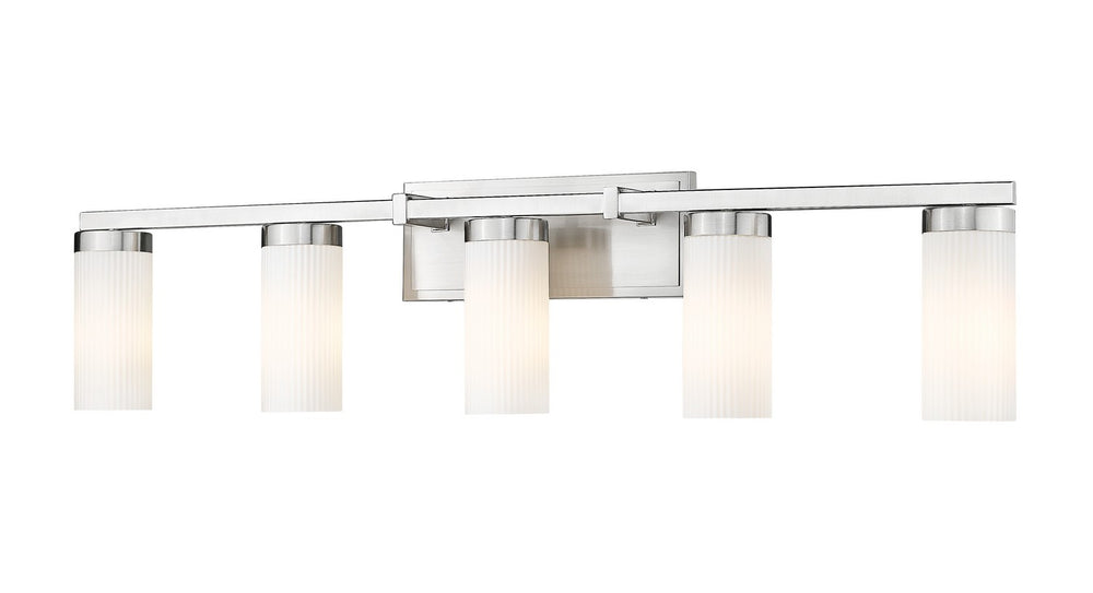 Z-Lite Canada - Five Light Vanity - Danica - Brushed Nickel- Union Lighting Luminaires Decor