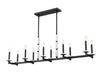 Z-Lite Canada - Ten Light Linear Chandelier - Kaden - Matte Black- Union Lighting Luminaires Decor