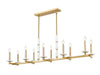 Z-Lite Canada - Ten Light Linear Chandelier - Kaden - Modern Gold- Union Lighting Luminaires Decor