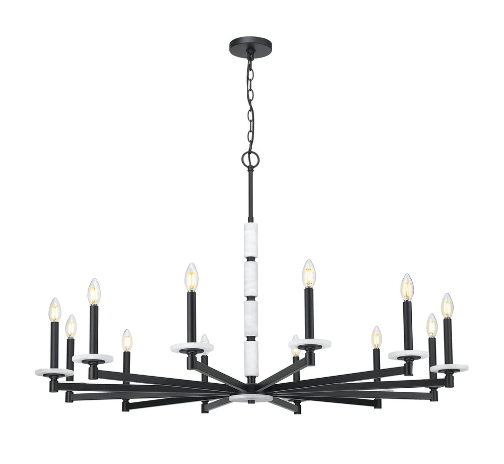 Z-Lite Canada - 12 Light Chandelier - Kaden - Matte Black- Union Lighting Luminaires Decor