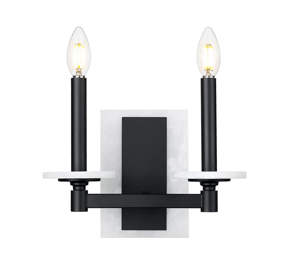 Z-Lite Canada - Two Light Wall Sconce - Kaden - Matte Black- Union Lighting Luminaires Decor