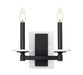 Z-Lite Canada - Two Light Wall Sconce - Kaden - Matte Black- Union Lighting Luminaires Decor